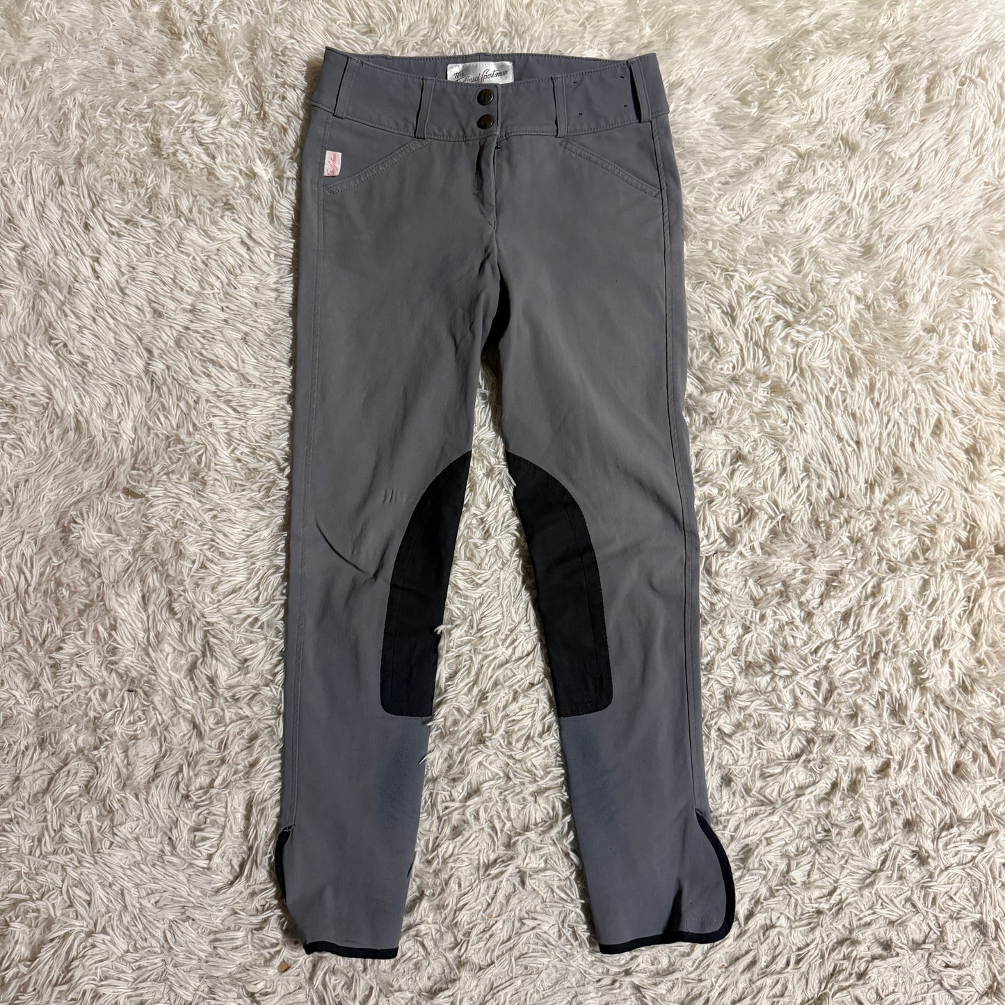 Women’s Size 24R Grey Tailored Sportsman Knee Patch Horseback Riding Breeches