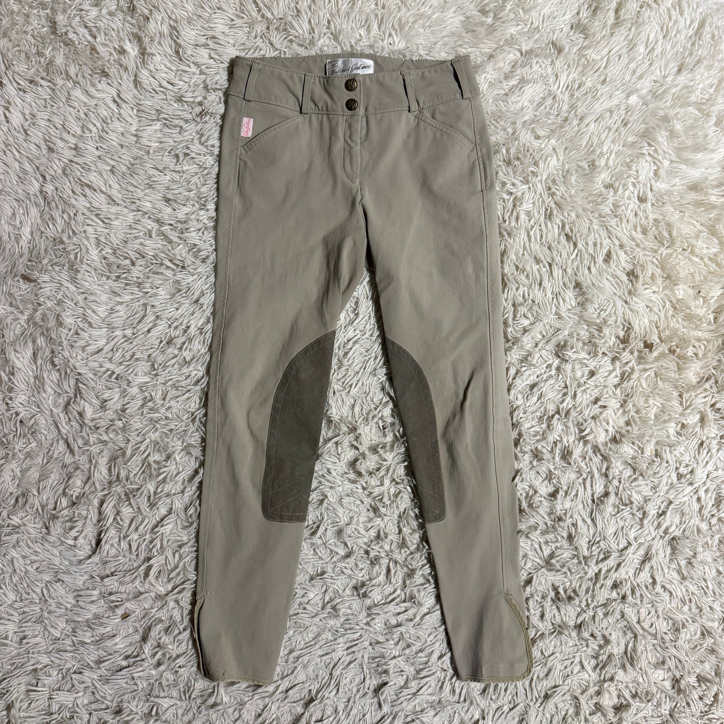 Women’s Size 24R Tan Tailored Sportsman Knee Patch Horseback Riding Breeches