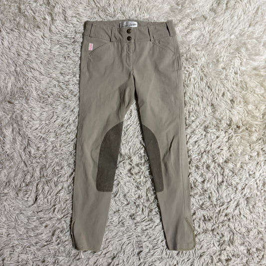 Women’s Size 24R Tan Tailored Sportsman Knee Patch Horseback Riding Breeches