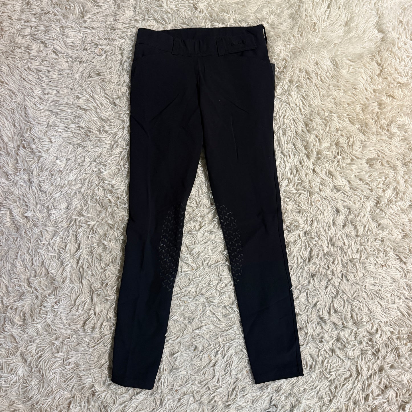 Women’s Size 26R Black Irideon Knee Patch Horseback Riding Breeches
