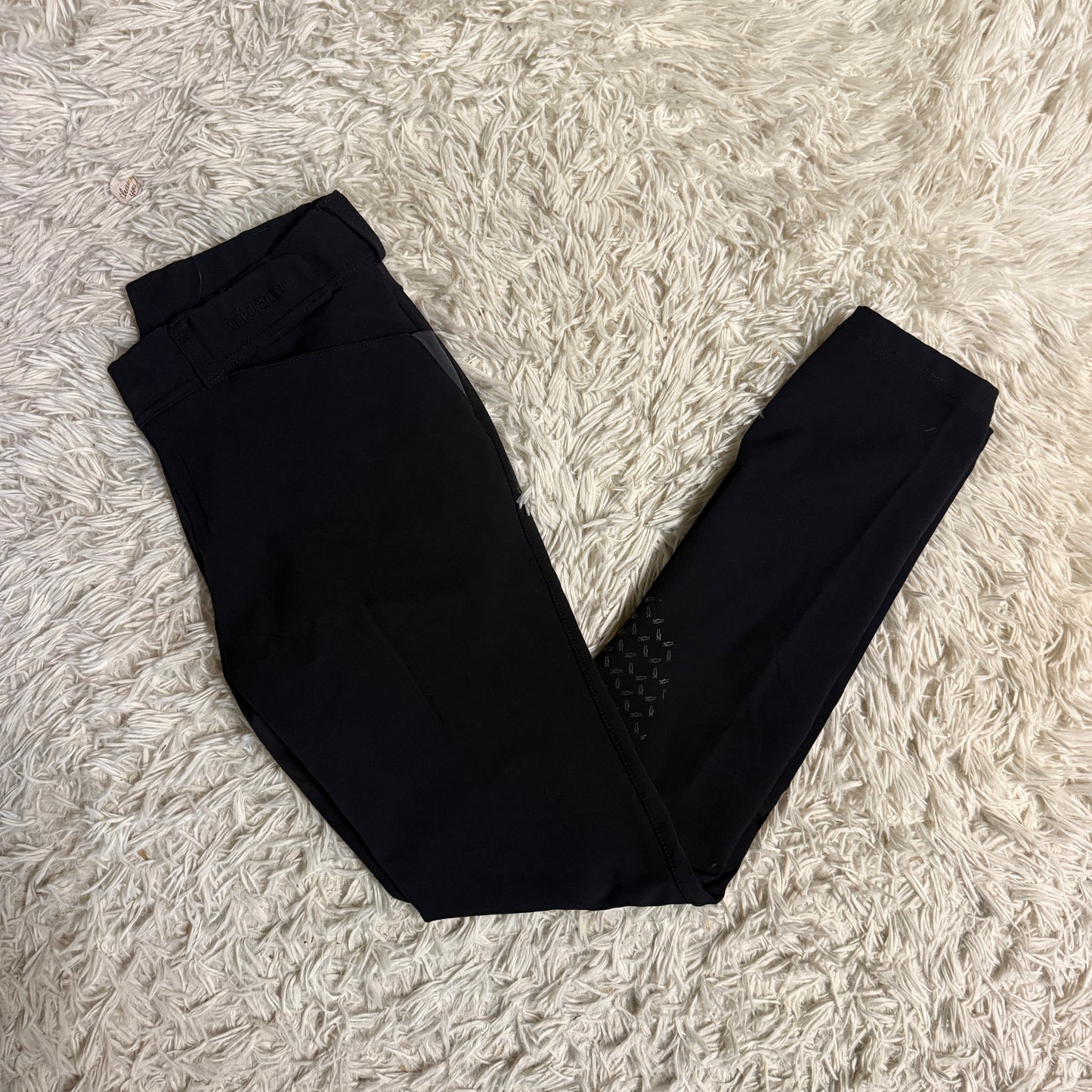 Women’s Size 26R Black Irideon Knee Patch Horseback Riding Breeches