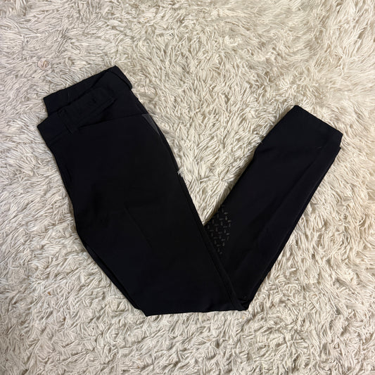 Women’s Size 26R Black Irideon Knee Patch Horseback Riding Breeches