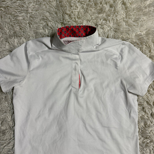Child’s XL White Essex Classics Short Sleeve Horseback Riding Show Shirt
