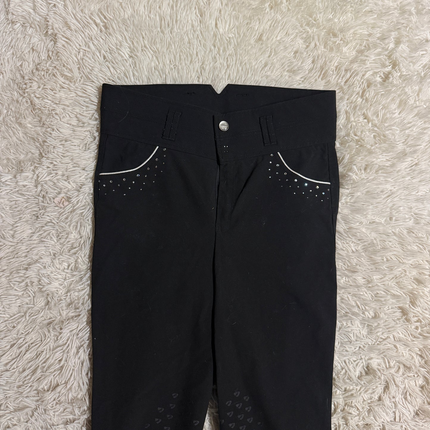 Women’s Size 32R Black Aubrion Knee Patch Horseback Riding Breeches