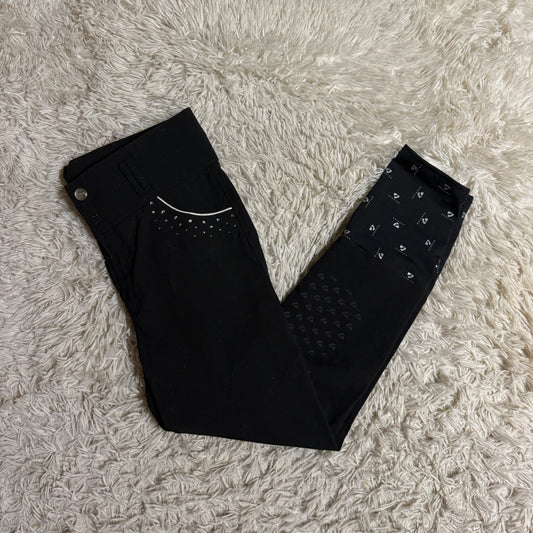 Women’s Size 32R Black Aubrion Knee Patch Horseback Riding Breeches