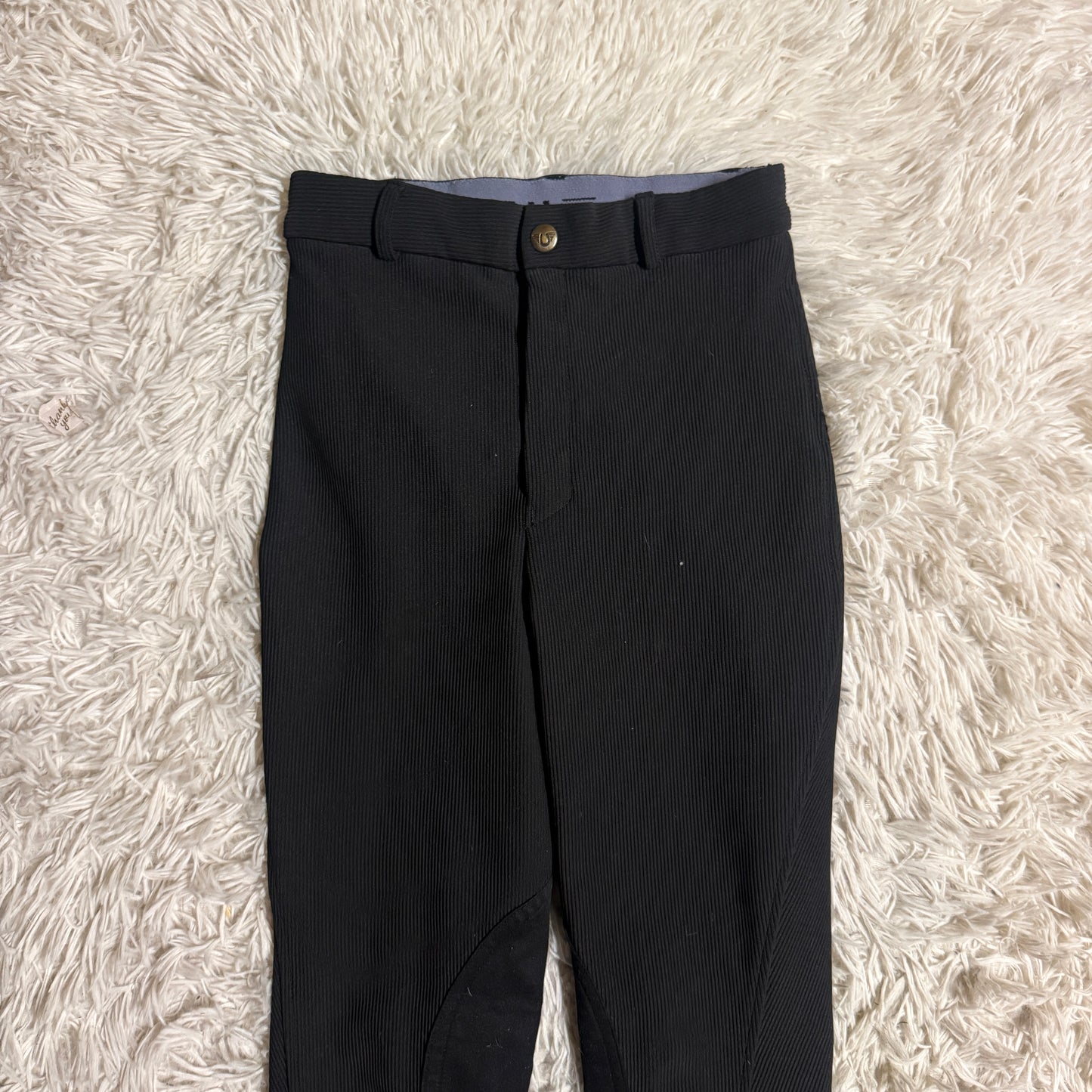 Child’s Size 12R Black TuffRider Knee Patch Horseback Riding Breeches