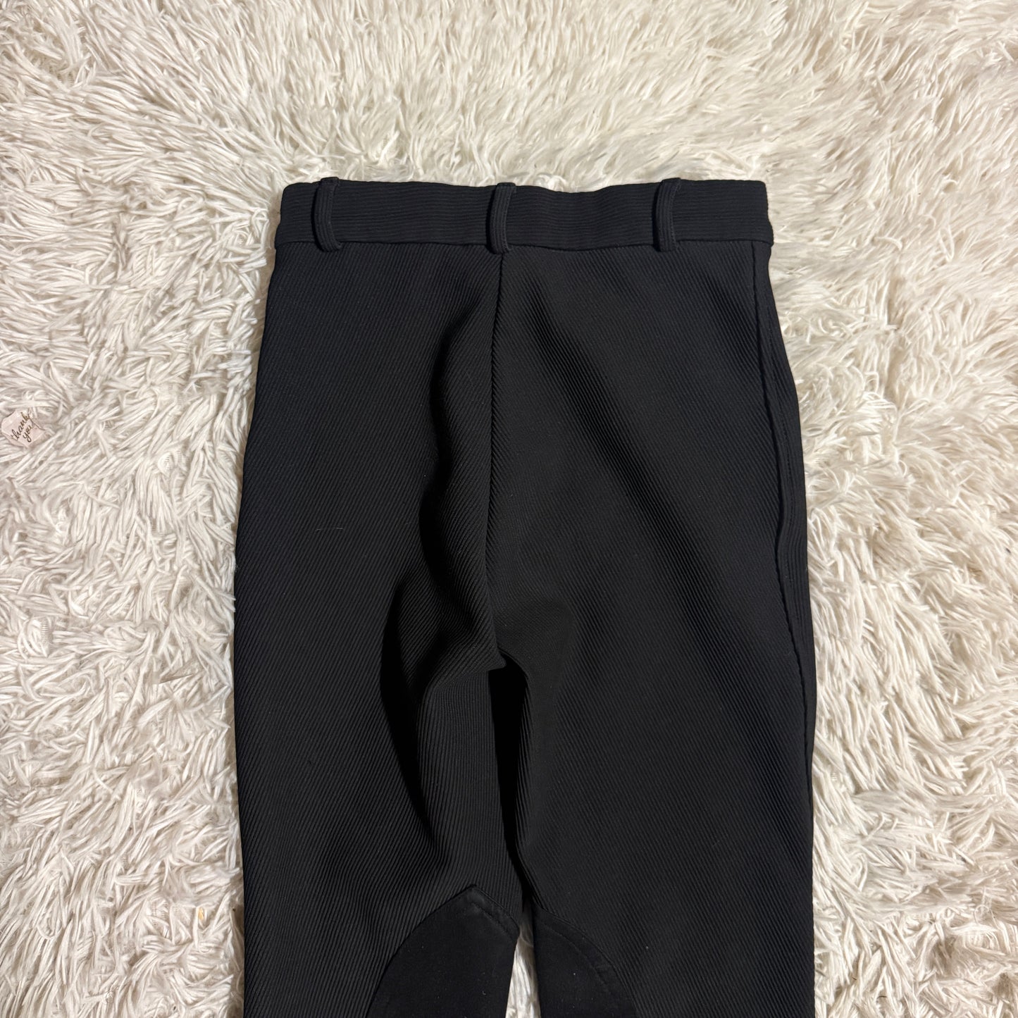 Child’s Size 12R Black TuffRider Knee Patch Horseback Riding Breeches
