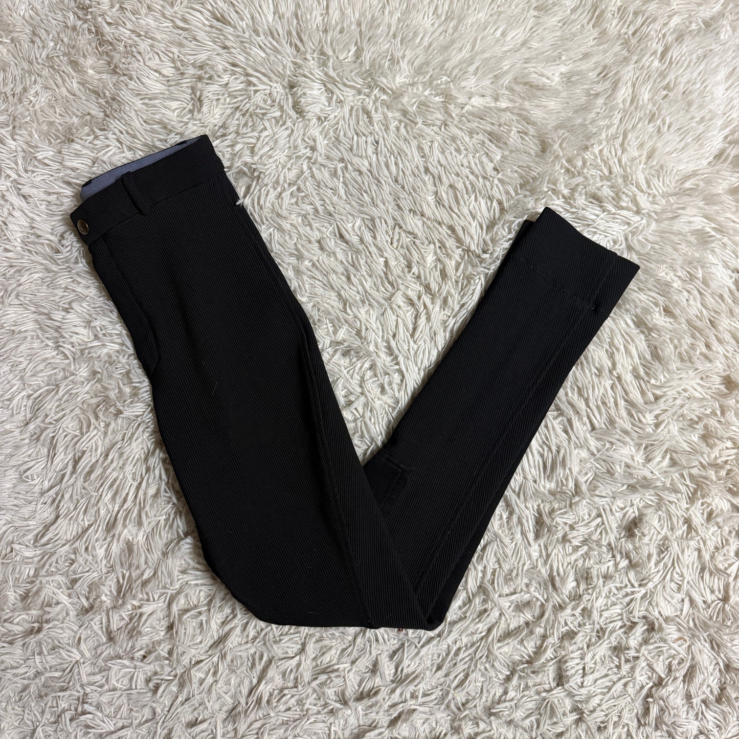 Child’s Size 12R Black TuffRider Knee Patch Horseback Riding Breeches