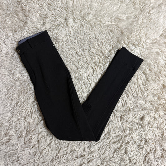 Child’s Size 12R Black TuffRider Knee Patch Horseback Riding Breeches