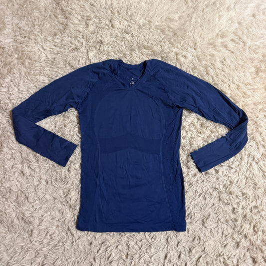 Women’s Medium Blue Anique Long Sleeve Horseback Riding Sunshirt