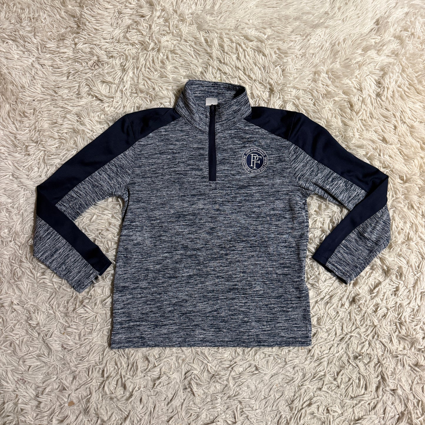 Child’s Medium Navy Sport-Tek Long Sleeve Horseback Riding Pony Finals Sunshirt