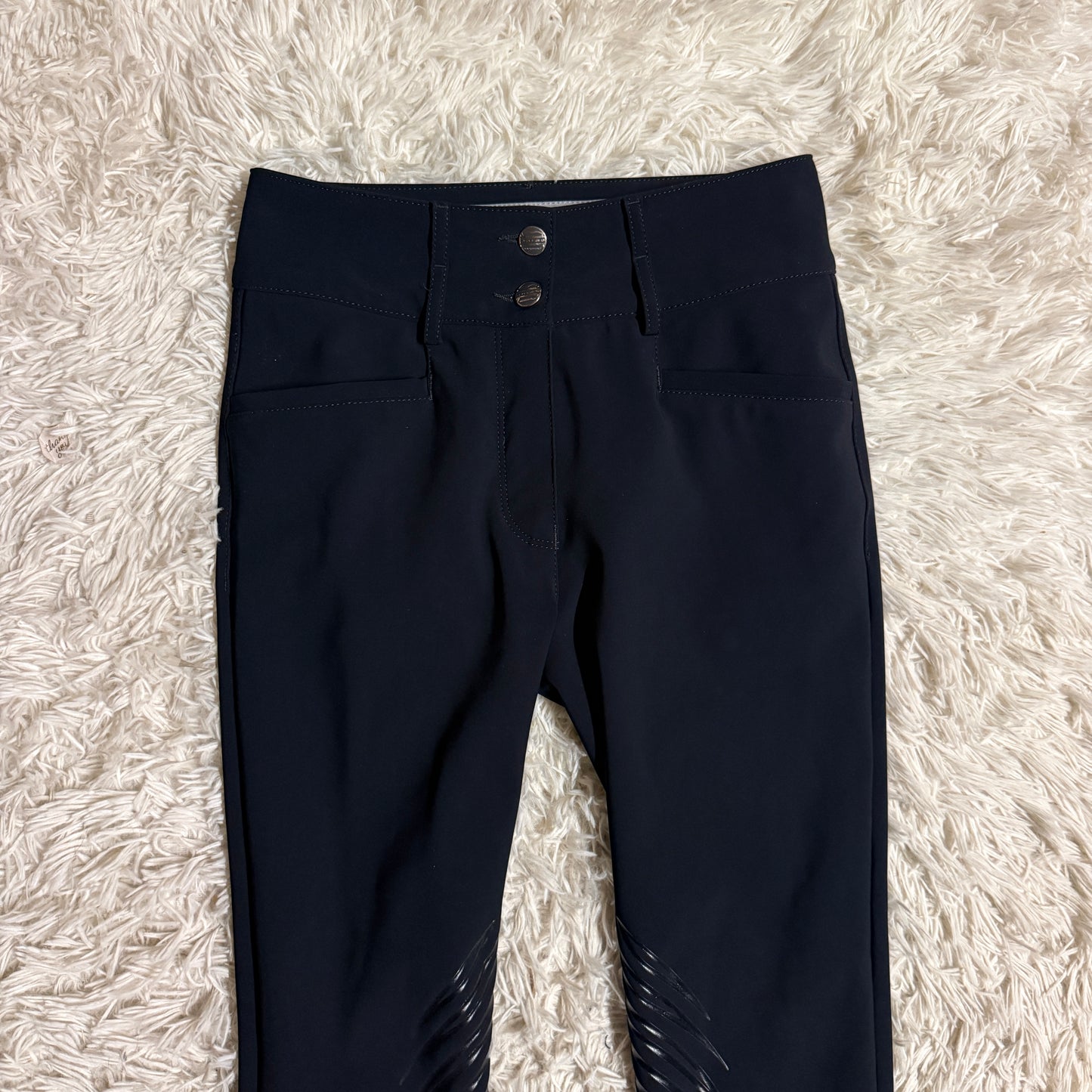 Women’s Size IT40 Black Animo Knee Patch Horseback Riding Breeches