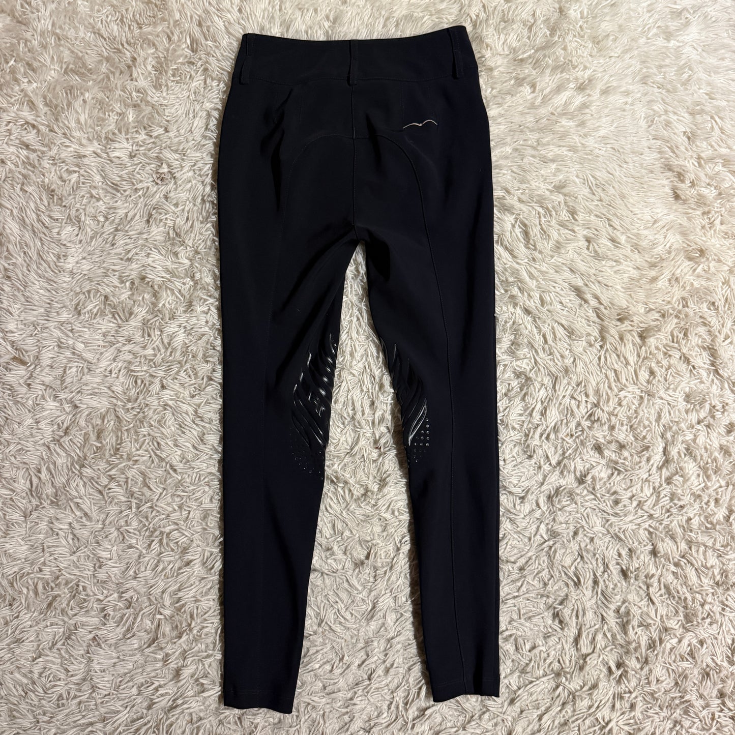 Women’s Size IT40 Black Animo Knee Patch Horseback Riding Breeches