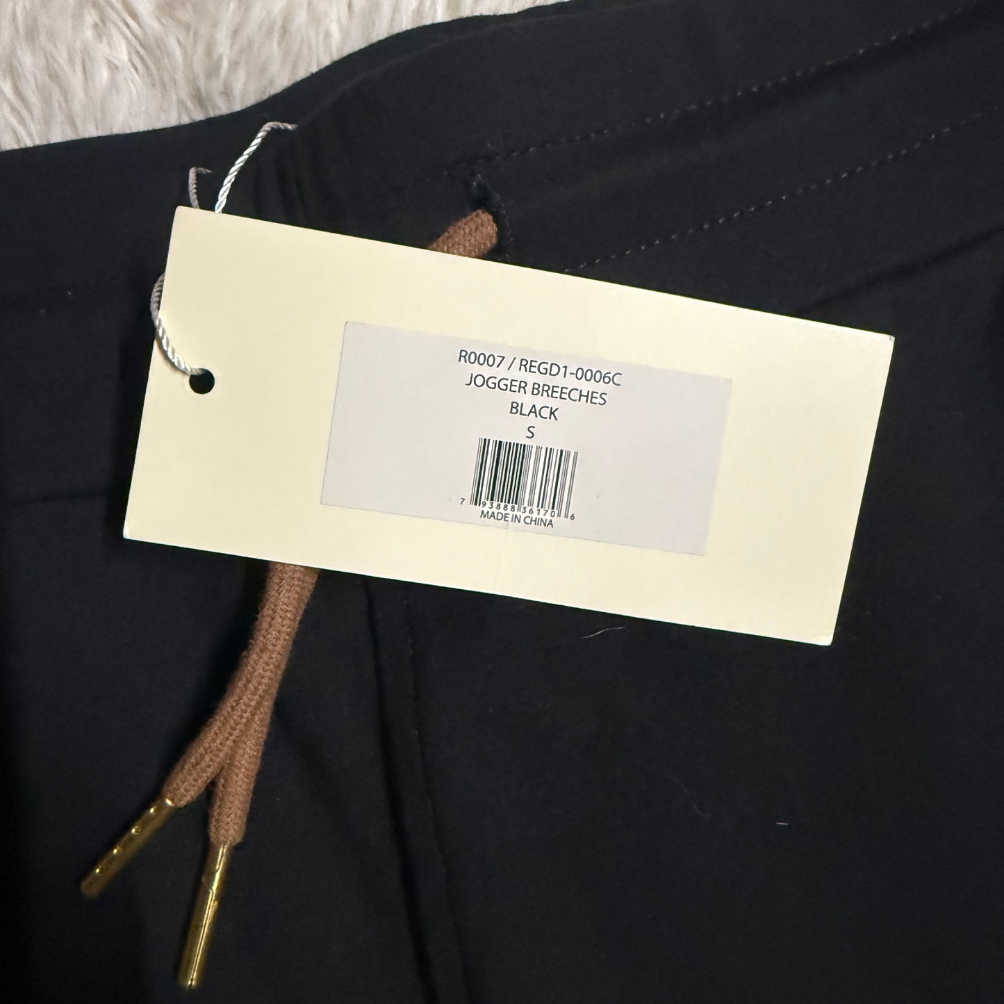 New Women’s Small Black Redingote Knee Patch Horseback Riding Jogger Breeches