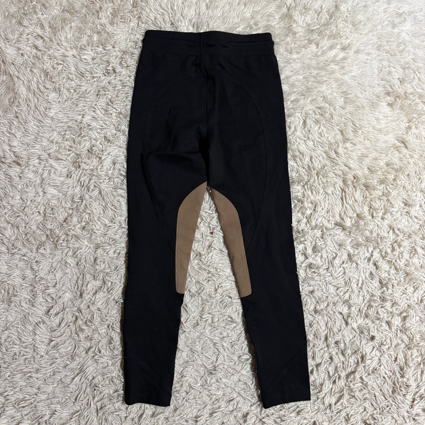 New Women’s Small Black Redingote Knee Patch Horseback Riding Jogger Breeches