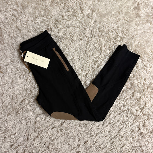 New Women’s Small Black Redingote Knee Patch Horseback Riding Jogger Breeches