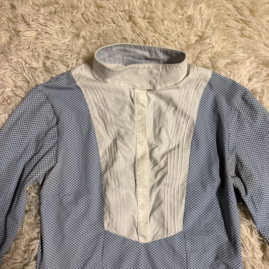Women’s Small Blue Iago Long Sleeve Horseback Riding Show Shirt