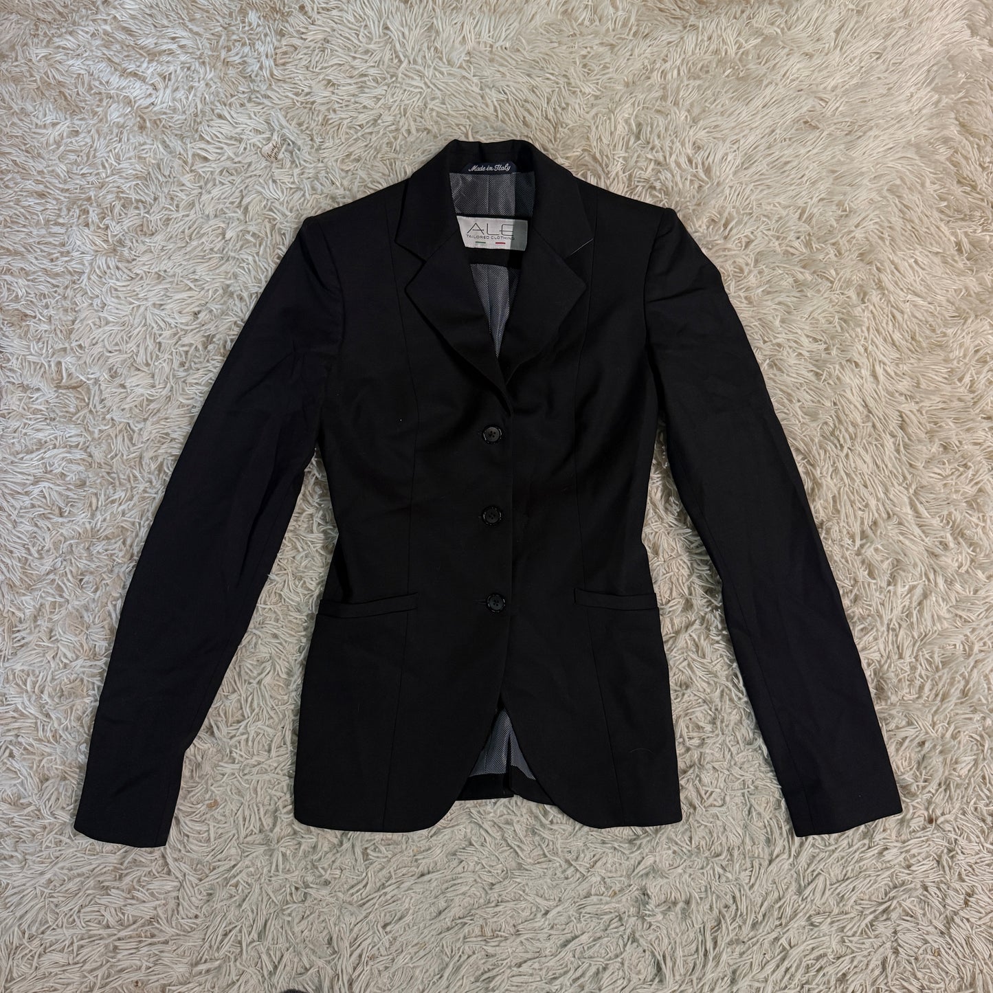Women’s Size IT38 Black Alessandro Albanese ALE Horseback Riding Show Coat