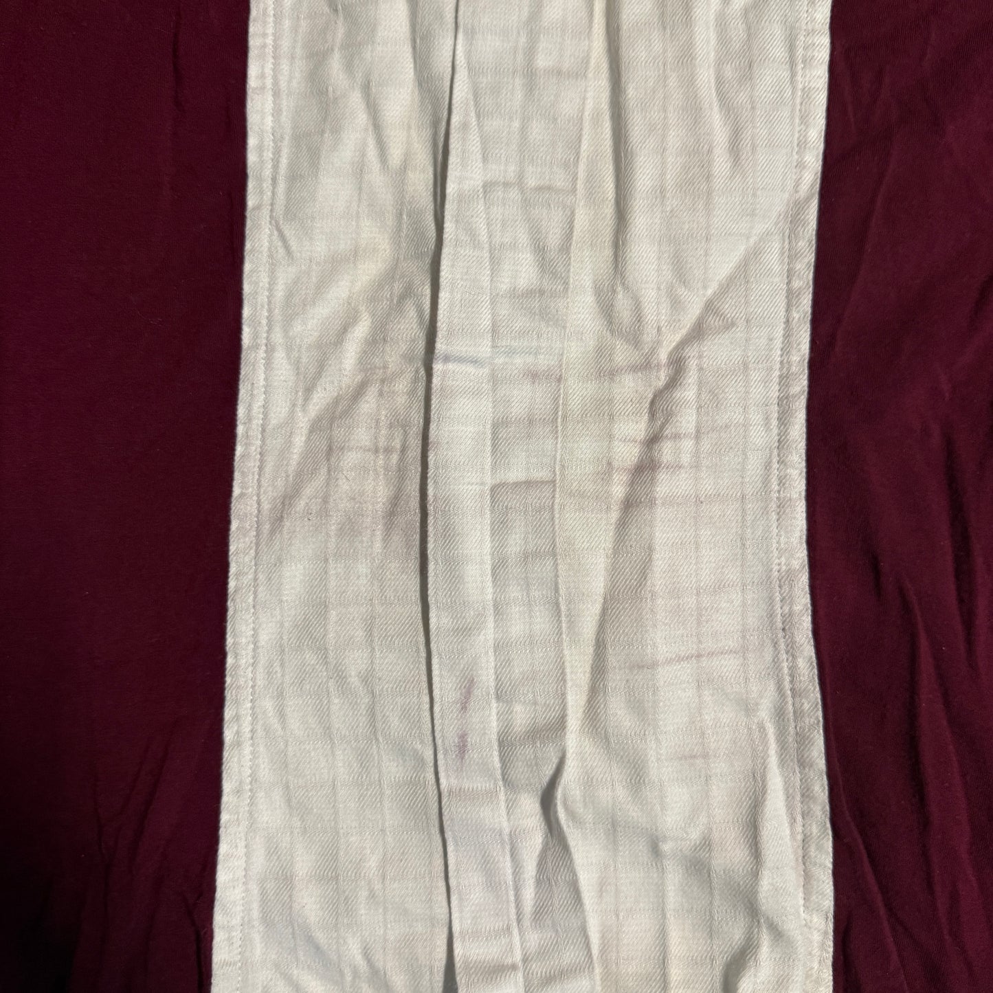 Women’s XS White/Burgundy Le Fash Long Sleeve Horseback Riding Show Shirt