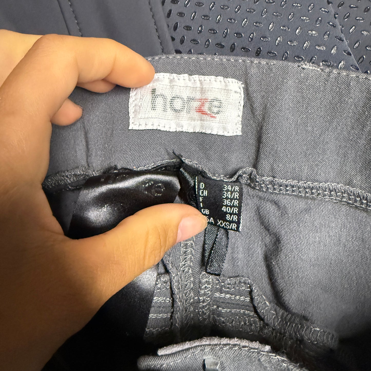 Women’s XXS Grey Horze Knee Patch Horseback Riding Breeches