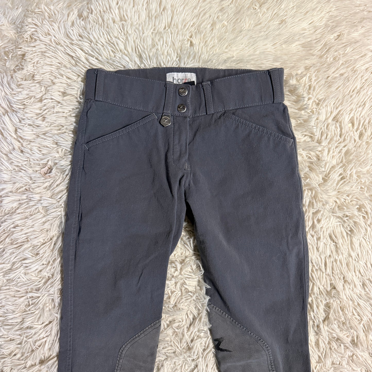 Women’s XXS Grey Horze Knee Patch Horseback Riding Breeches