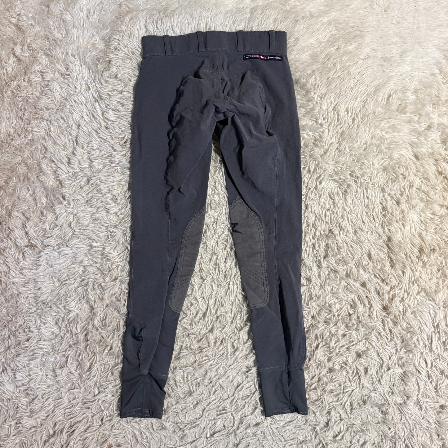 Women’s XXS Grey Horze Knee Patch Horseback Riding Breeches