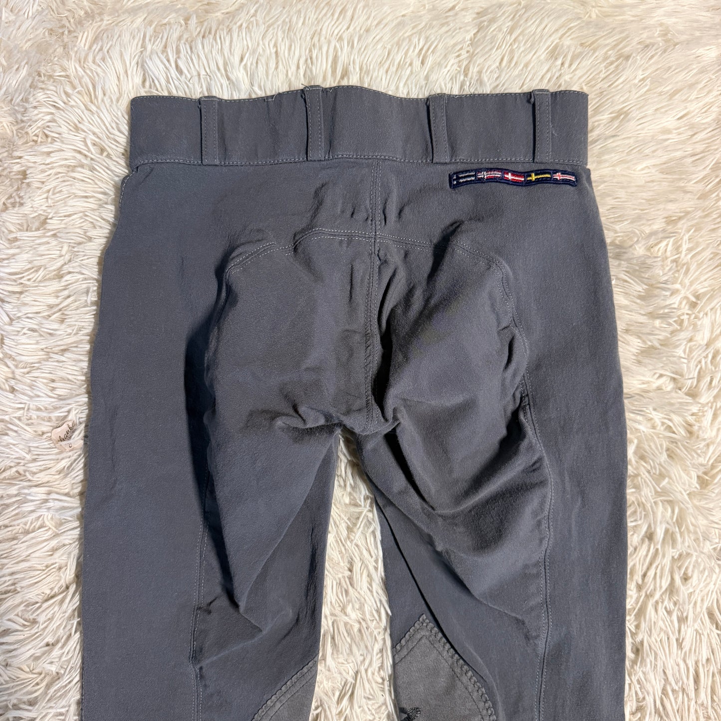 Women’s XXS Grey Horze Knee Patch Horseback Riding Breeches