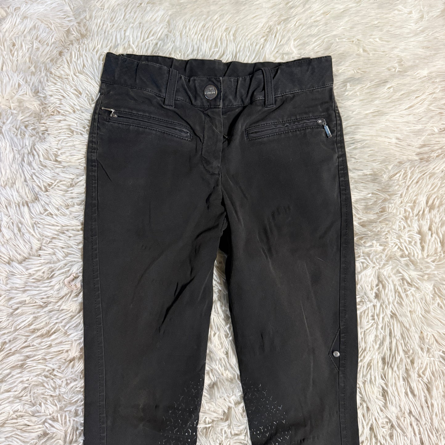 Women’s Size IT38 Black Equiline Knee Patch Horseback Riding Breeches