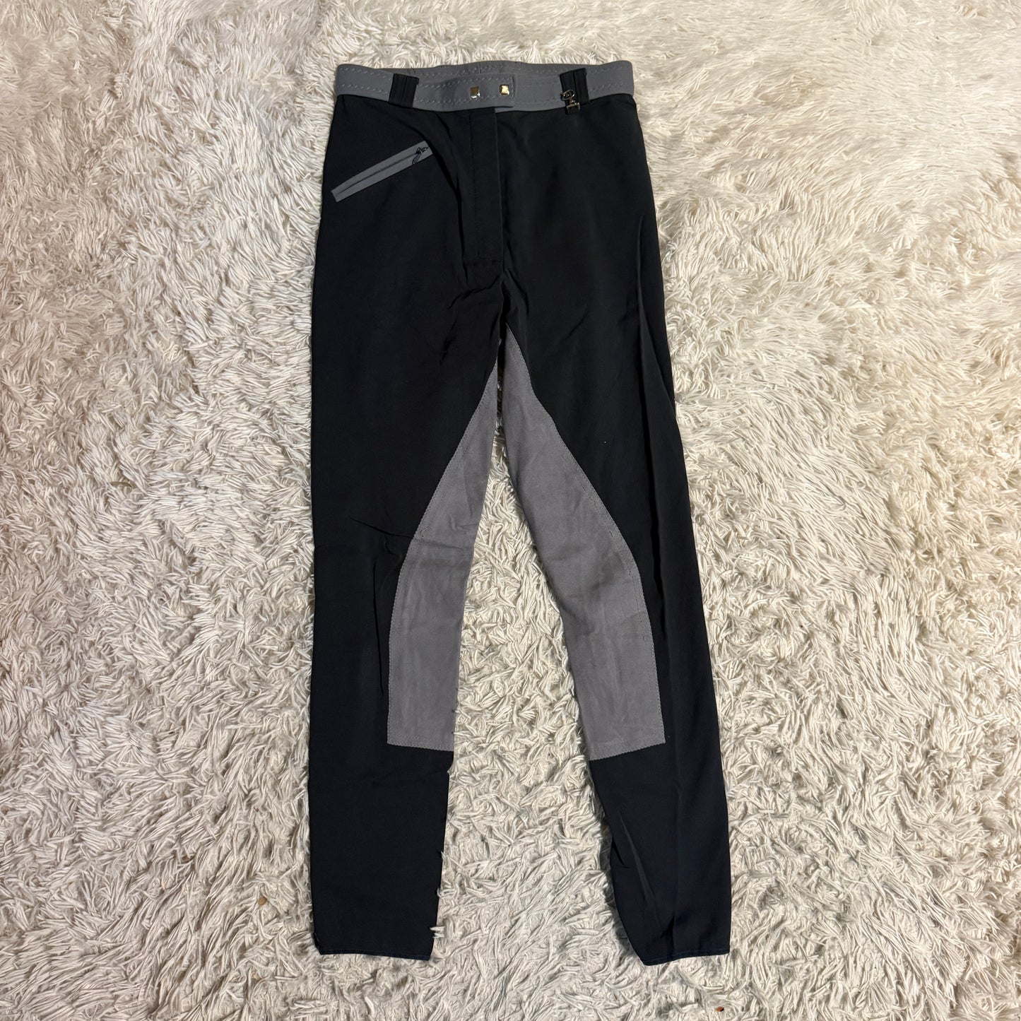 Women’s Size 24L Black/Grey Golden Dress Full Seat Horseback Riding Breeches