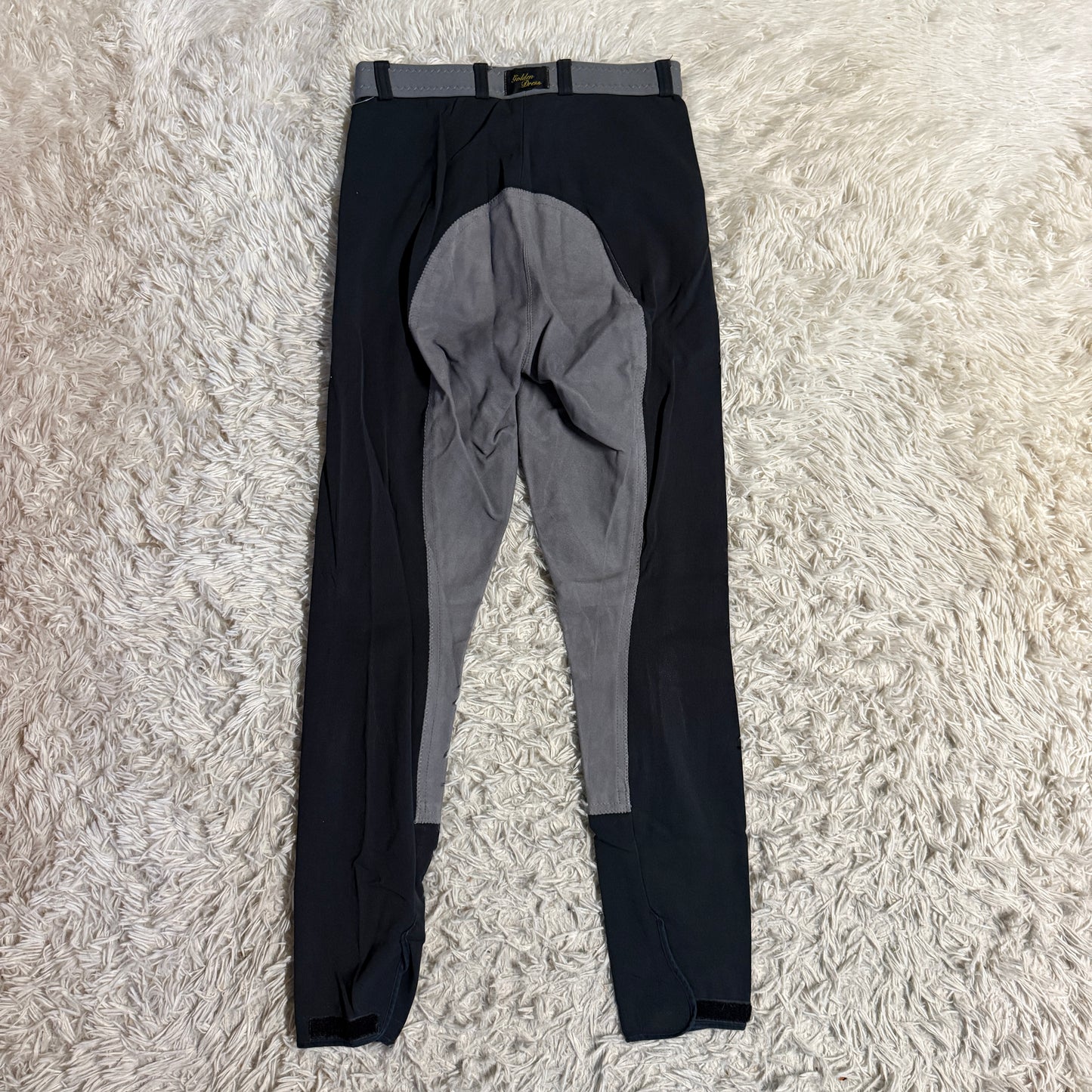 Women’s Size 24L Black/Grey Golden Dress Full Seat Horseback Riding Breeches