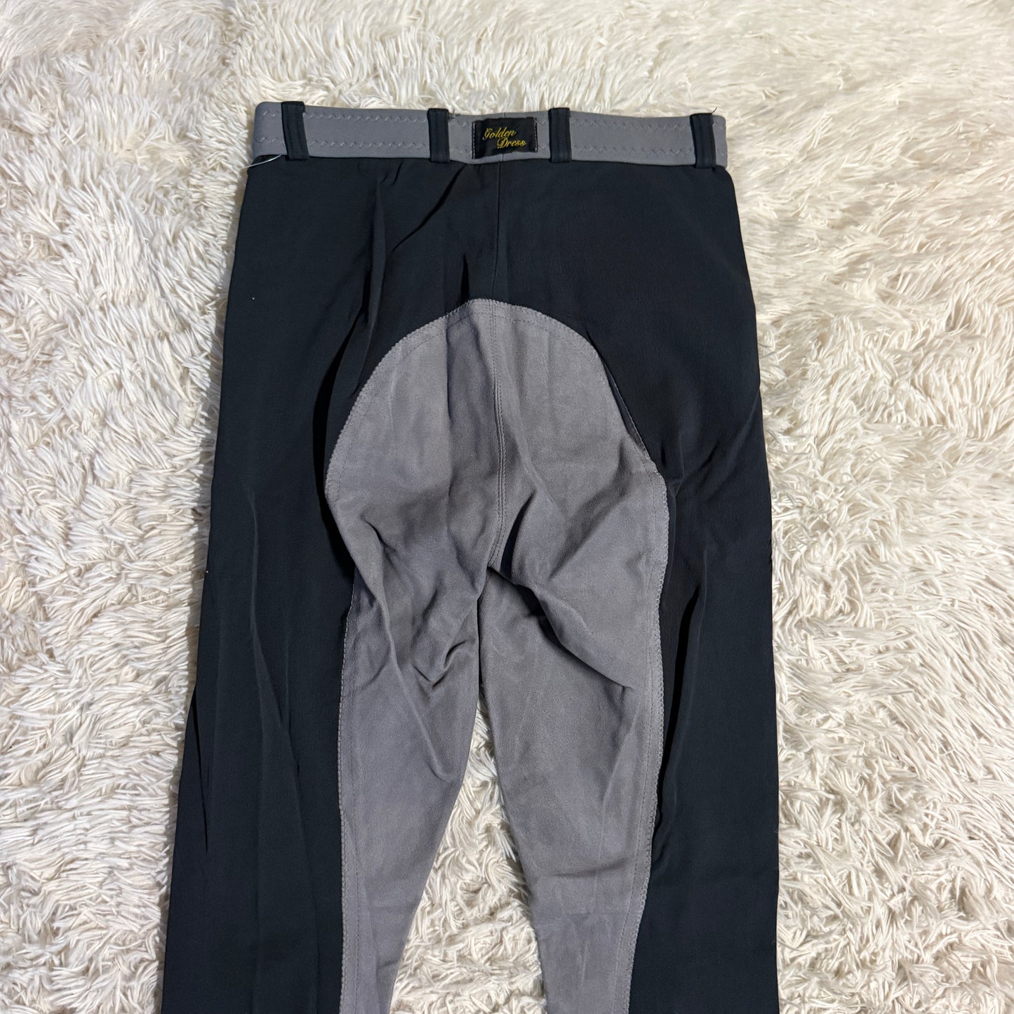 Women’s Size 24L Black/Grey Golden Dress Full Seat Horseback Riding Breeches