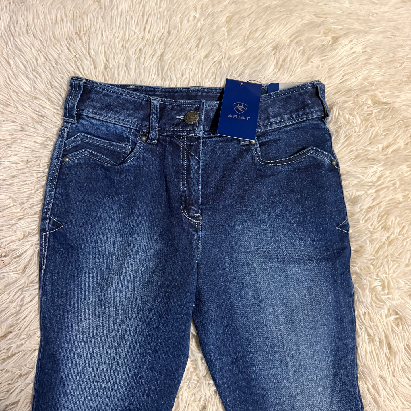 New Child’s 14R Denim Ariat Whipstitch Knee Patch Horseback Riding Breeches
