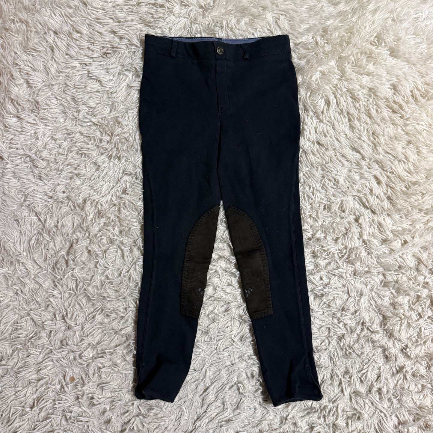 Child’s 14R Black TuffRider Knee Patch Horseback Riding Pull On Breeches