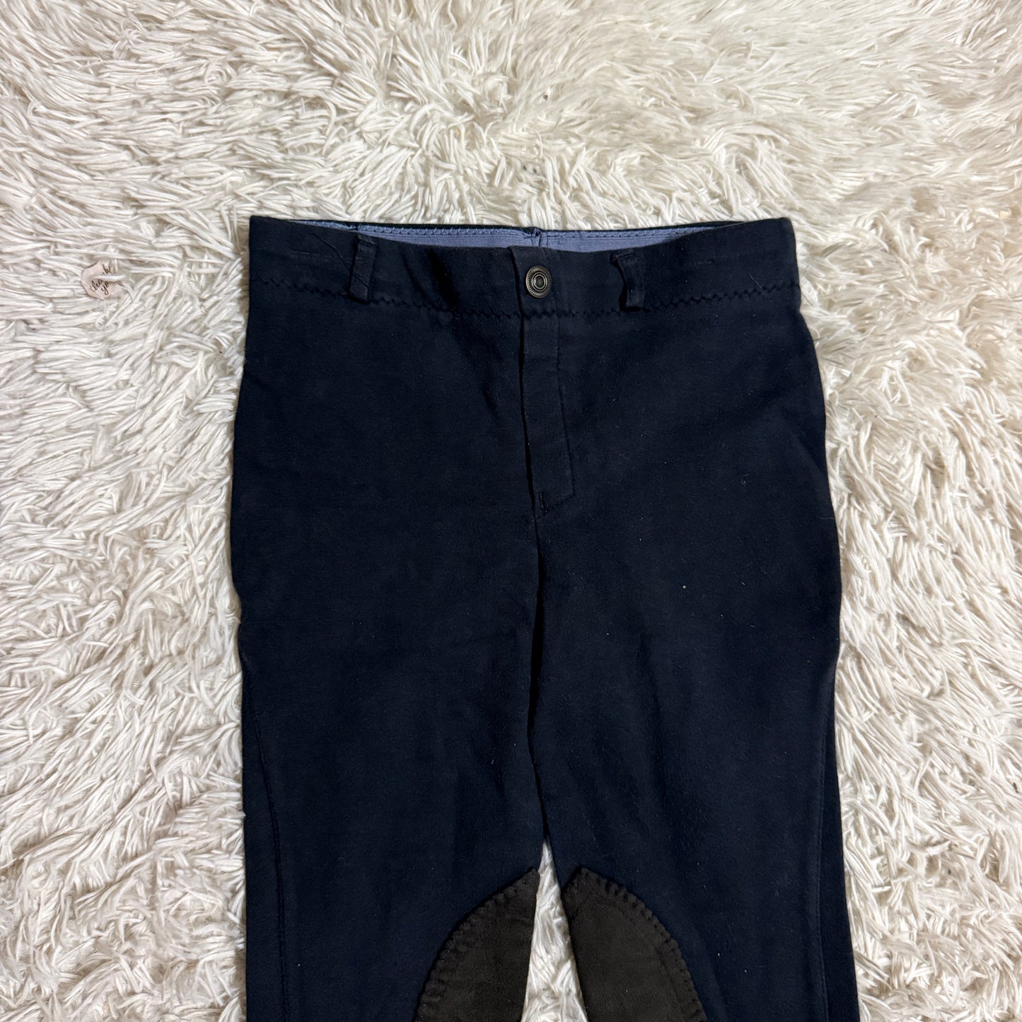 Child’s 14R Black TuffRider Knee Patch Horseback Riding Pull On Breeches