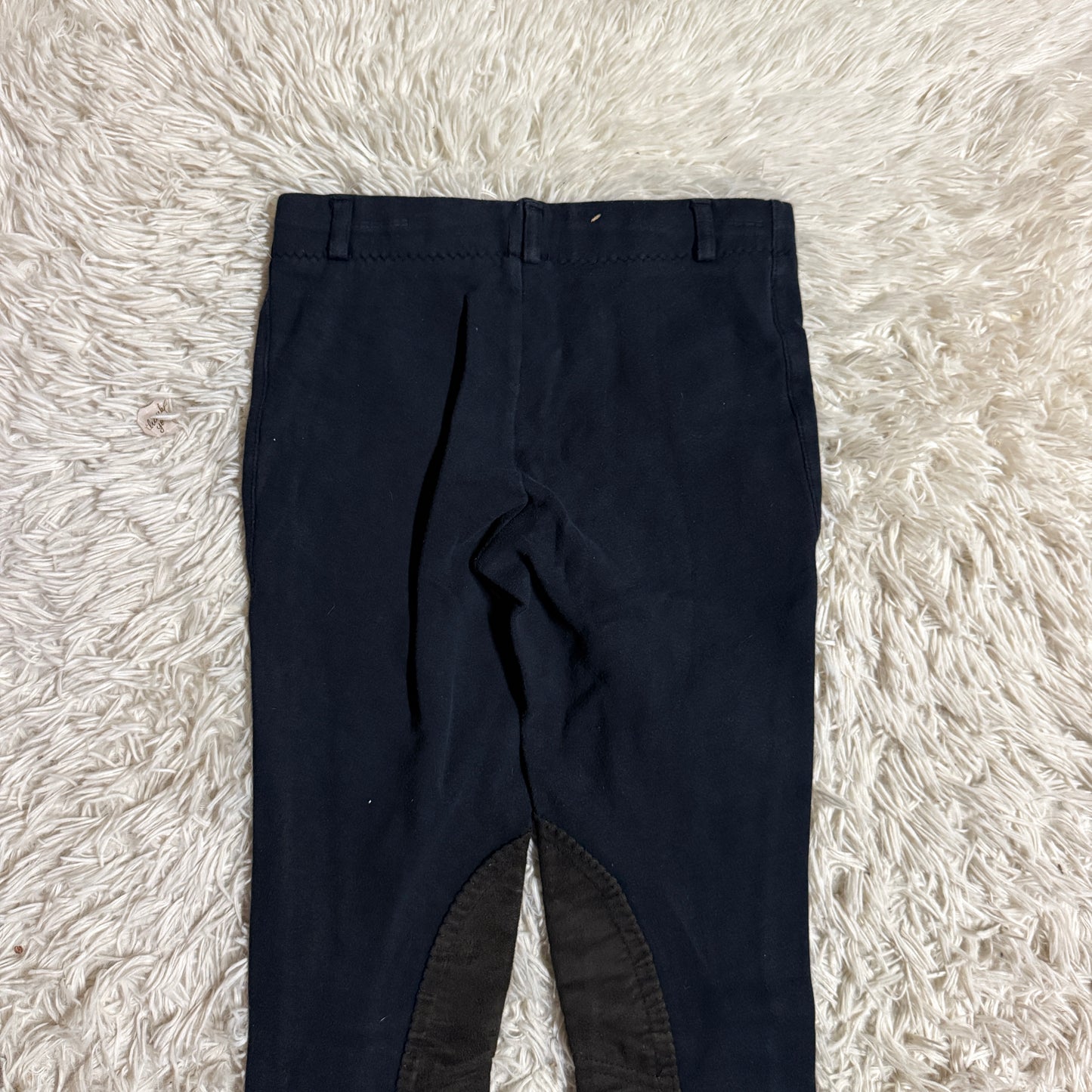 Child’s 14R Black TuffRider Knee Patch Horseback Riding Pull On Breeches