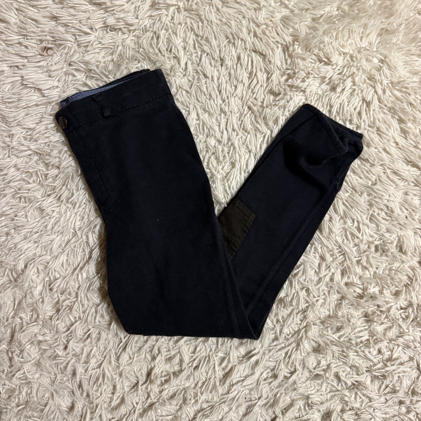 Child’s 14R Black TuffRider Knee Patch Horseback Riding Pull On Breeches