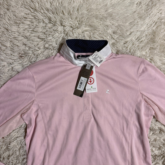 New Women’s Size 12 Pink Horze Long Sleeve Horseback Riding Show Shirt