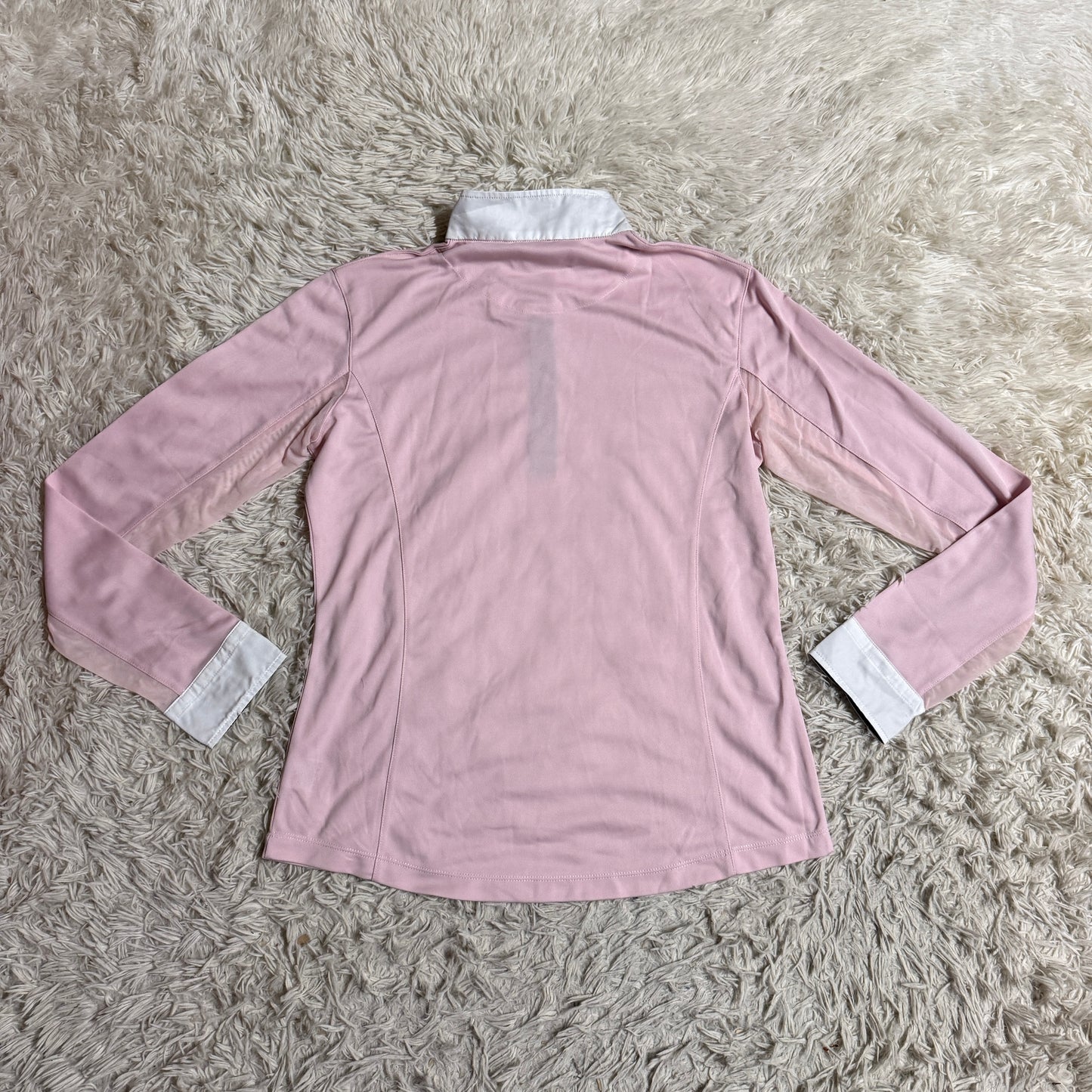 New Women’s Size 12 Pink Horze Long Sleeve Horseback Riding Show Shirt