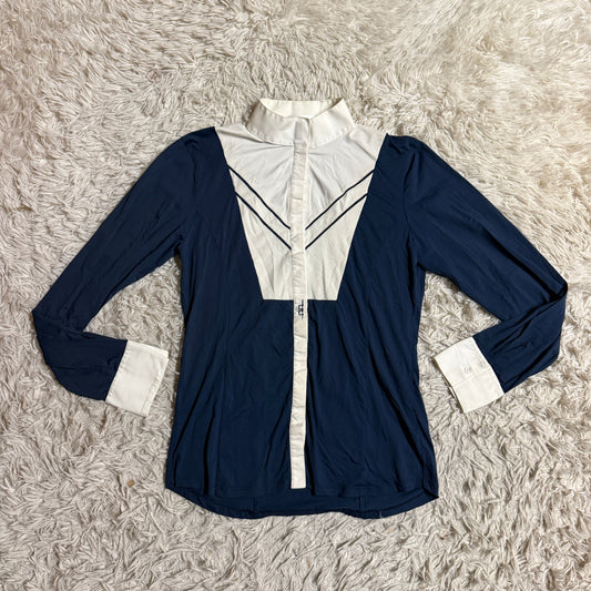 Women’s Large Navy Alessandro Albanese Long Sleeve Horseback Riding Show Shirt