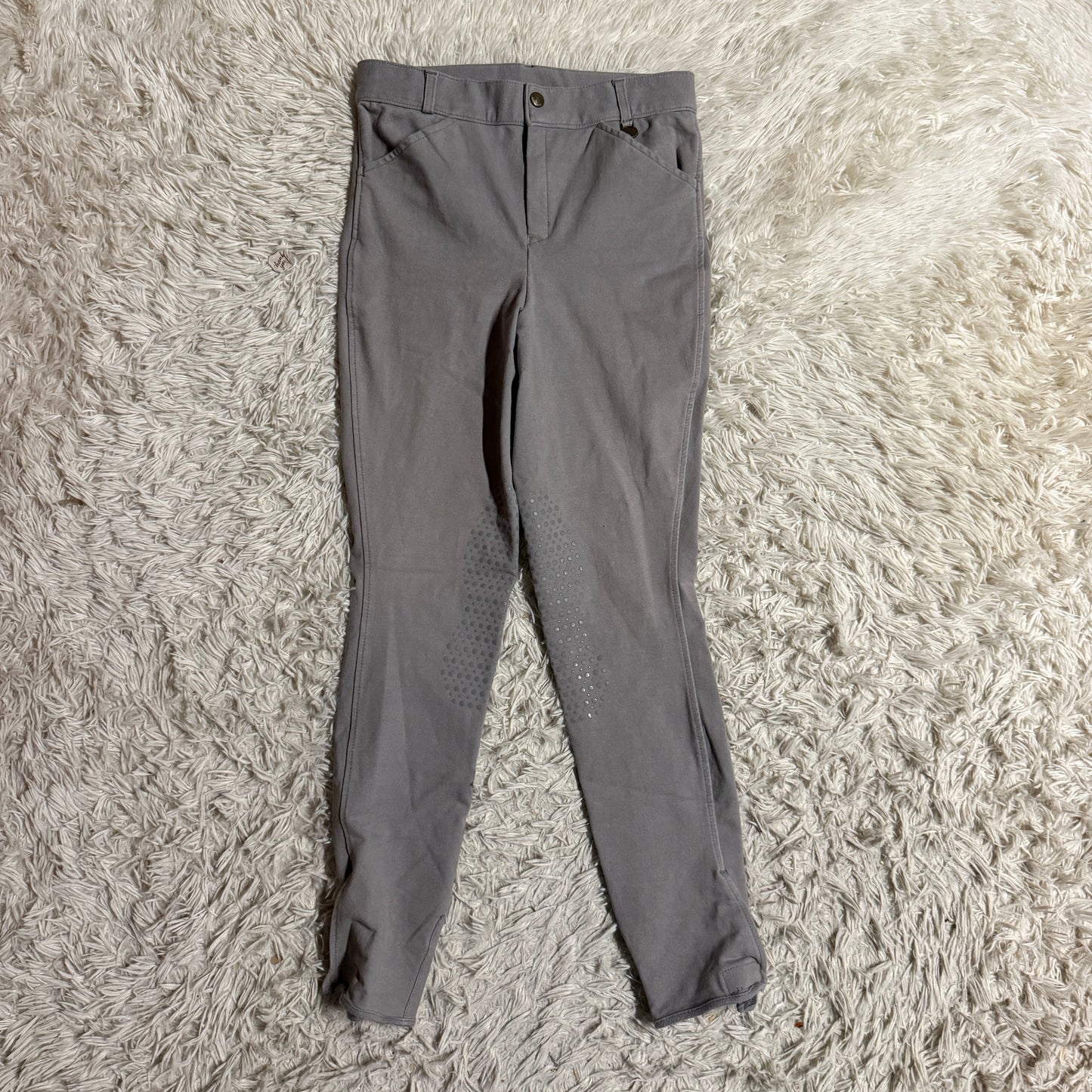 Child’s Size 18R Grey Ovation Knee Patch Horseback Riding Breeches