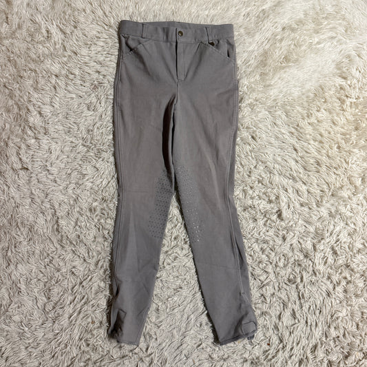 Child’s Size 18R Grey Ovation Knee Patch Horseback Riding Breeches