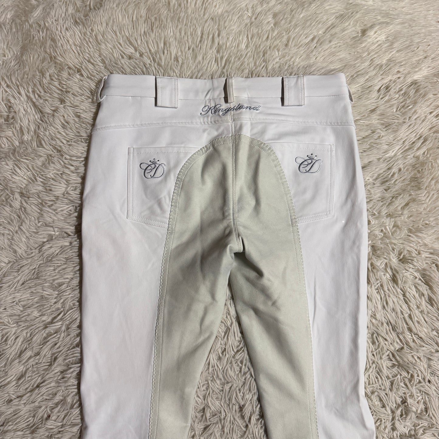 New Women’s Size 28R White Kingsland Full Seat Horseback Riding Breeches