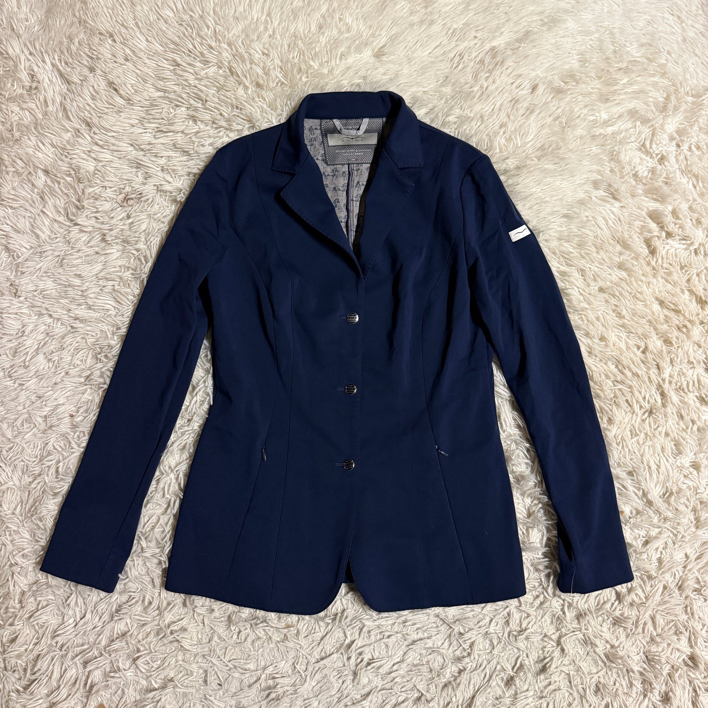 Women’s Size IT44 Navy Animo Donna Horseback Riding Show Coat