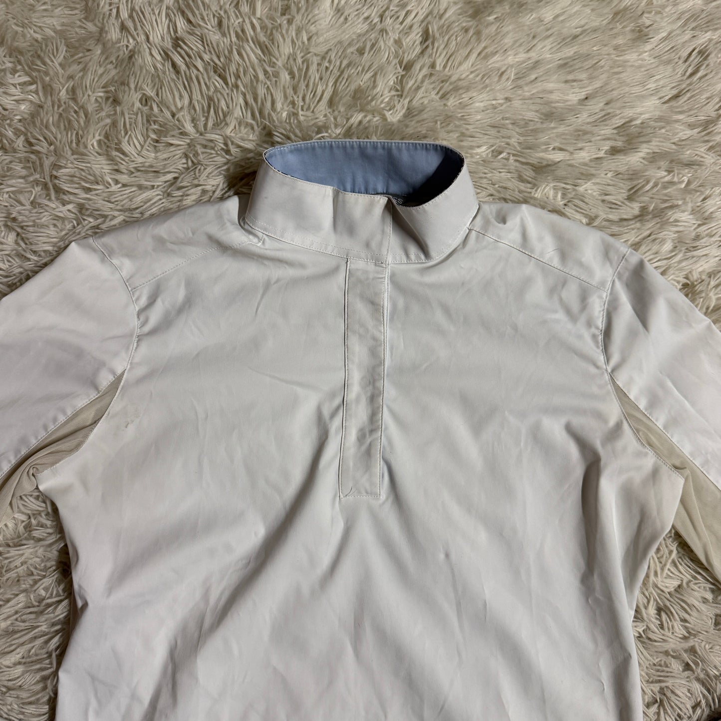 Women’s Large White RJ Classics Long Sleeve Horseback Riding Show Shirt
