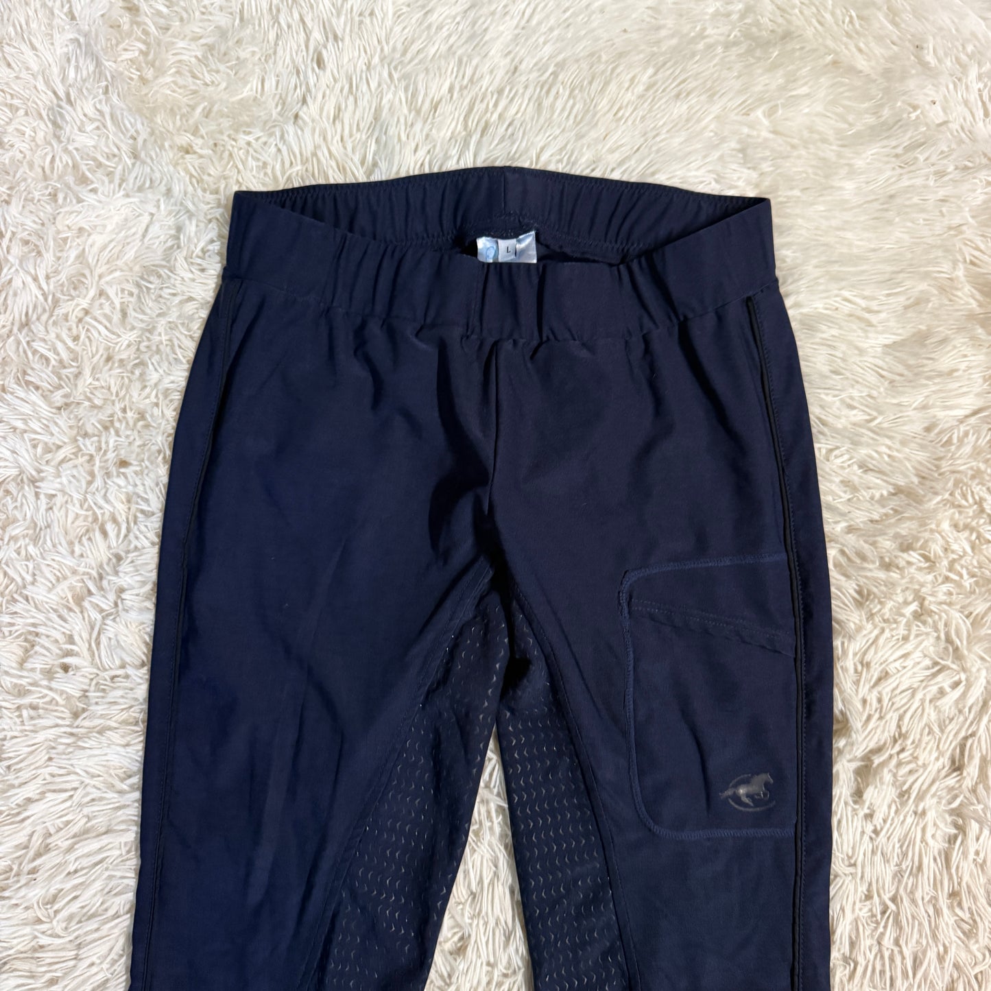 Women’s Large Navy Smartpak Full Seat Horseback Riding Tights